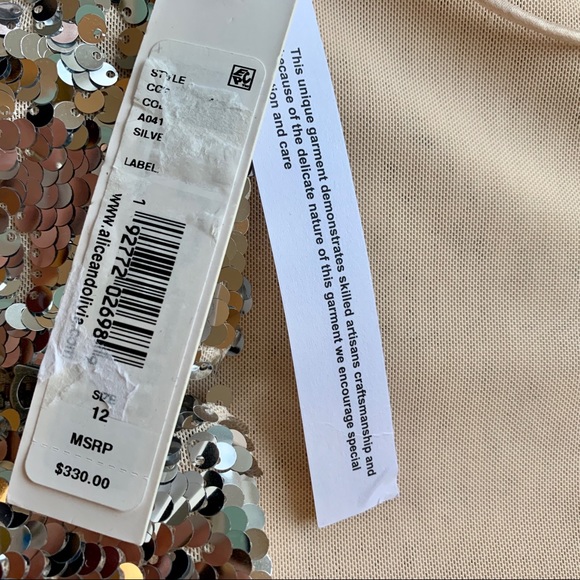 Alice + Olivia Giselle Sequin Tulle Mini Dress NWT - Picture 13 of 16